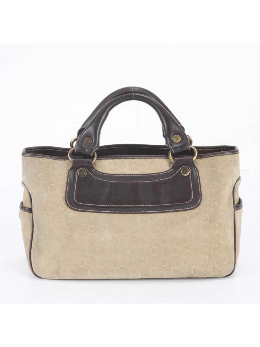 Celine C Macadam Boogie Leather Handbag Tote Triomphe